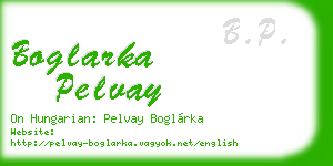 boglarka pelvay business card
